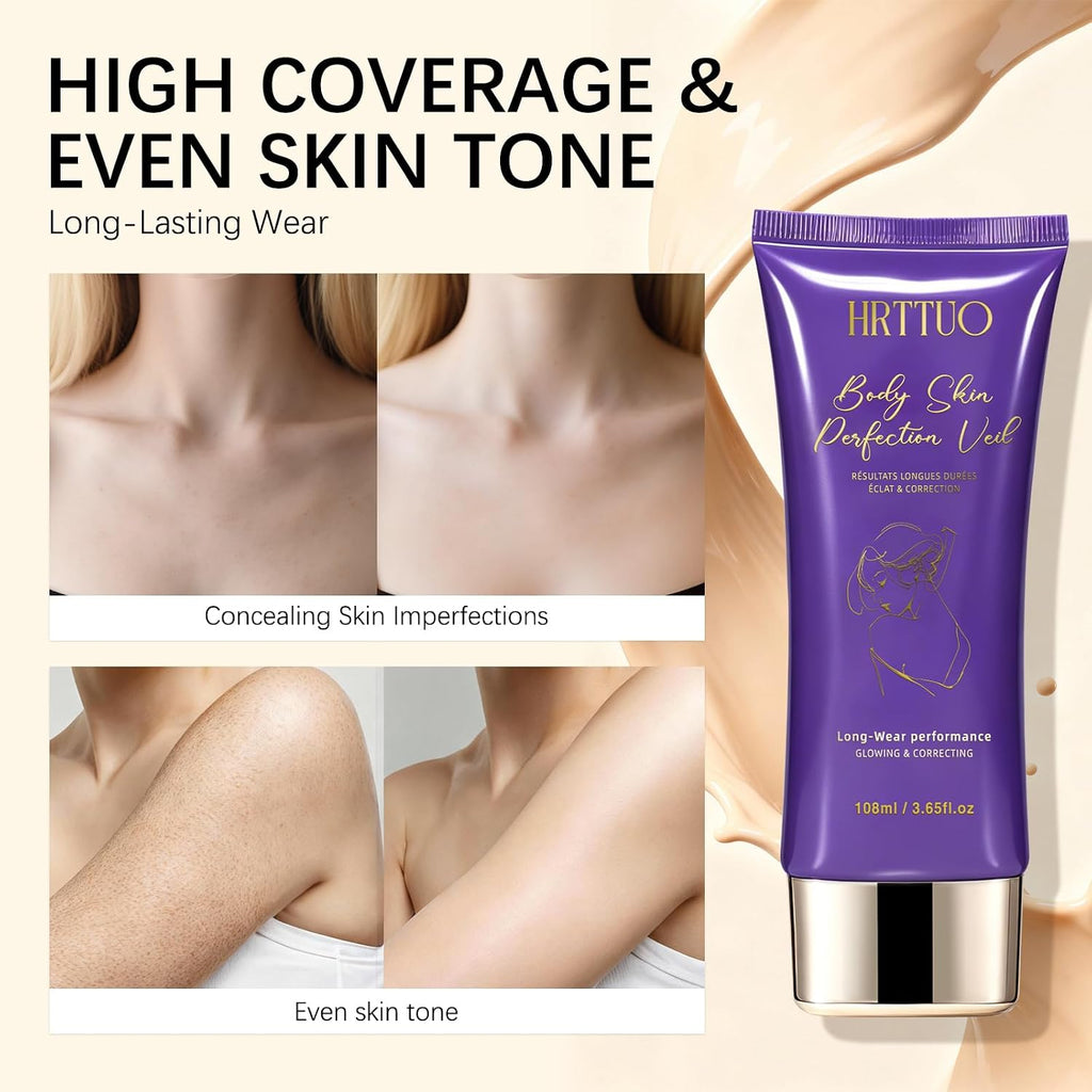 Tattoo Cover Up Makeup Waterproof With Brush – Full Coverage Body Concealer For Legs And Scars – Long Wear Leg Makeup For Women For Smooth Natural Finish In Daily Life And Events (Natural Radiance)