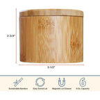 Totally Bamboo Salt Cellar With Swivel Lid, Salt Container For Countertop