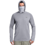 Sun Shirt Upf 50+ Men'S Fishing Long Sleeve Uv Protection Hoodie Hiking Rash Guard Swimming Running