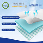3 Inch Gel Memory Foam Mattress Topper Twin Xl, Cooling Mattress Topper With Removable & Washable Cover, Certipur-Us Certified