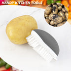 Vegetable Brush Potato Scrubber Brush Non Slip Comfortable Fruit Cleaning Tools For Washing Fruit Mushrooms Carrot Or Tough-Skinned Vegetables (1 Pack Grey)