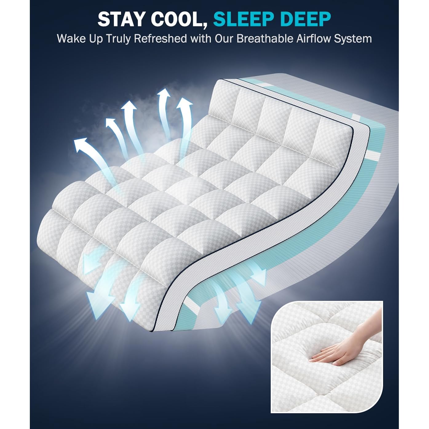 Dual Layer 4 Inch Memory Foam Mattress Topper Twin Xl, 2" Cooling Gel Memory Foam & 2" Pillow Top College Dorm Room Mattress Pad Cover For Back Pain Relief, Certipur-Us Certified, White