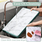 2-Layer Drawer And Shelf Liner For Kitchen Cabinet: 12 In X 20 Ft Non Slip Waterproof Shelf Paper Non Adhesive Refrigerator Liners White Marble Easy Liners For Bathroom With Knife Tape Measure