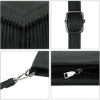 Hde Women'S Pu Leather Hobo Fringe Crossbody Tassel Purse Vintage Flap Envelope Handbag Western Sling Shoulder Bag