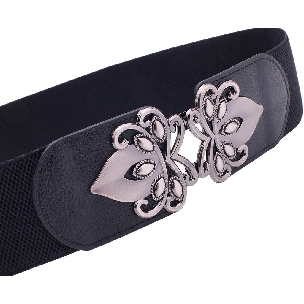 Womens Vintage Wide Elastic Stretch Waist Belt Retro Cinch Belt