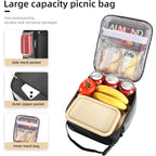 Lovoeo Lunch box Lunch bag for men women Insulated Lunchbox Lunch bags for Work Picnic Travel (Black)