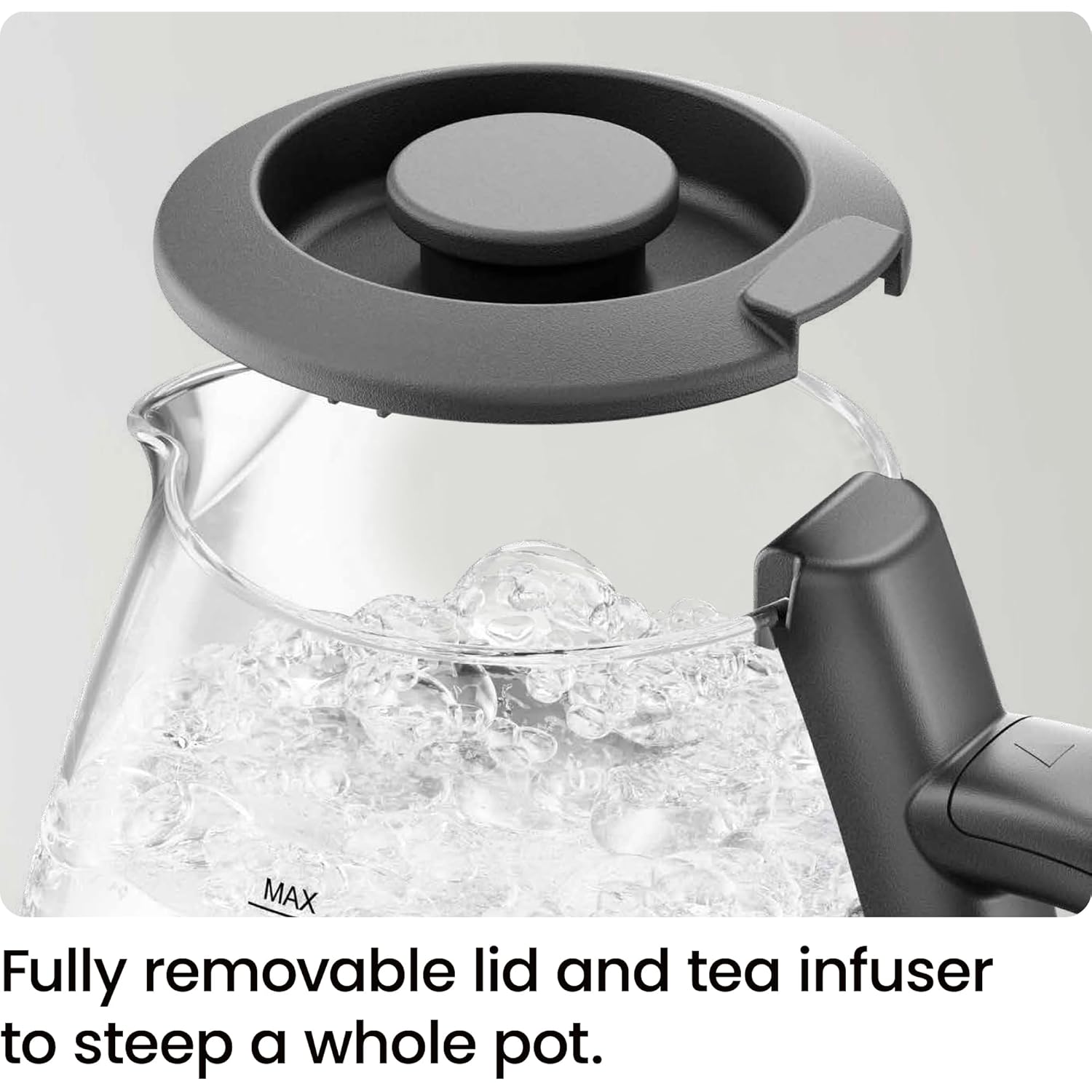 Chefman Electric Kettle with Tea Infuser, Compact 1L (4 Cups), 1500W, Removable Lid for Easy Cleaning, Boil-Dry Protection, Stainless Steel Filter, BPA Free, Auto Shut Off, Small Electric Tea Kettle