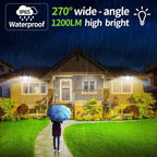 Solar Outdoor Lights,6000Mah Motion Sensor With Dual Sensors,Waterproof Solar Flood Lights 270°Wide Angle For Outside With 3 Modes