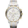 Fossil Men'S Watch, Dean Quartz Stainless Steel Chronograph Watch For Men