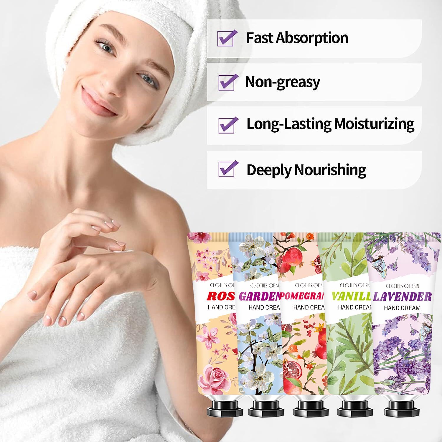10 Pack Hand Cream Set,Mothers Day Gifts,Teacher Appreciation Gifts,Nurses Week Gift,Birthday Gift for Women,Teen Girls,Natural Plant Fragrance Travel Size Lotion Hand Cream for Dry Hands