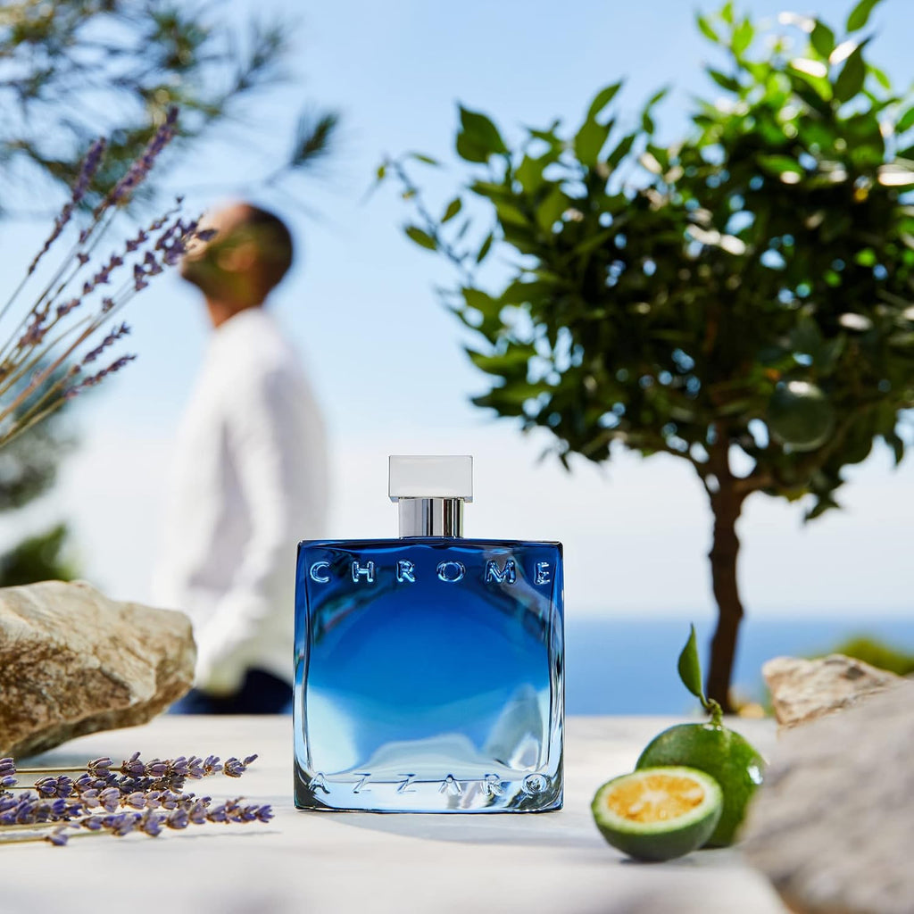 Azzaro Chrome Eau De Parfum - Fresh Aquatic Mens Cologne - Fougère, Aromatic & Woody Fragrance - Citrus Notes Of Green Mandarin - Lasting Wear - Classic Clean Scent - Luxury Perfumes For Men