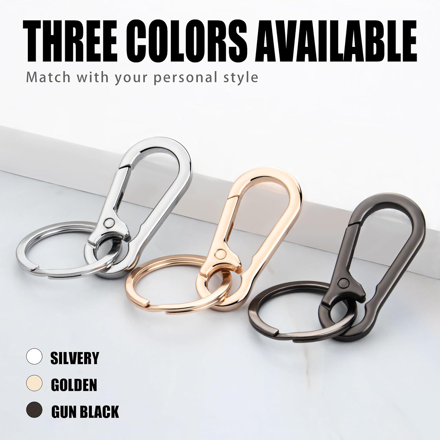 Wikavanli Metal Keychains Keyring Key Chain Ring Clip Holder Organizer for Home Car Keys Key Finder Women Men