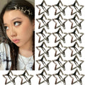 20 Pcs 1.22" Star Hair Accessories - Non-Slip Metal Snap Clips And Barrettes For Girls & Women, Y2K Style