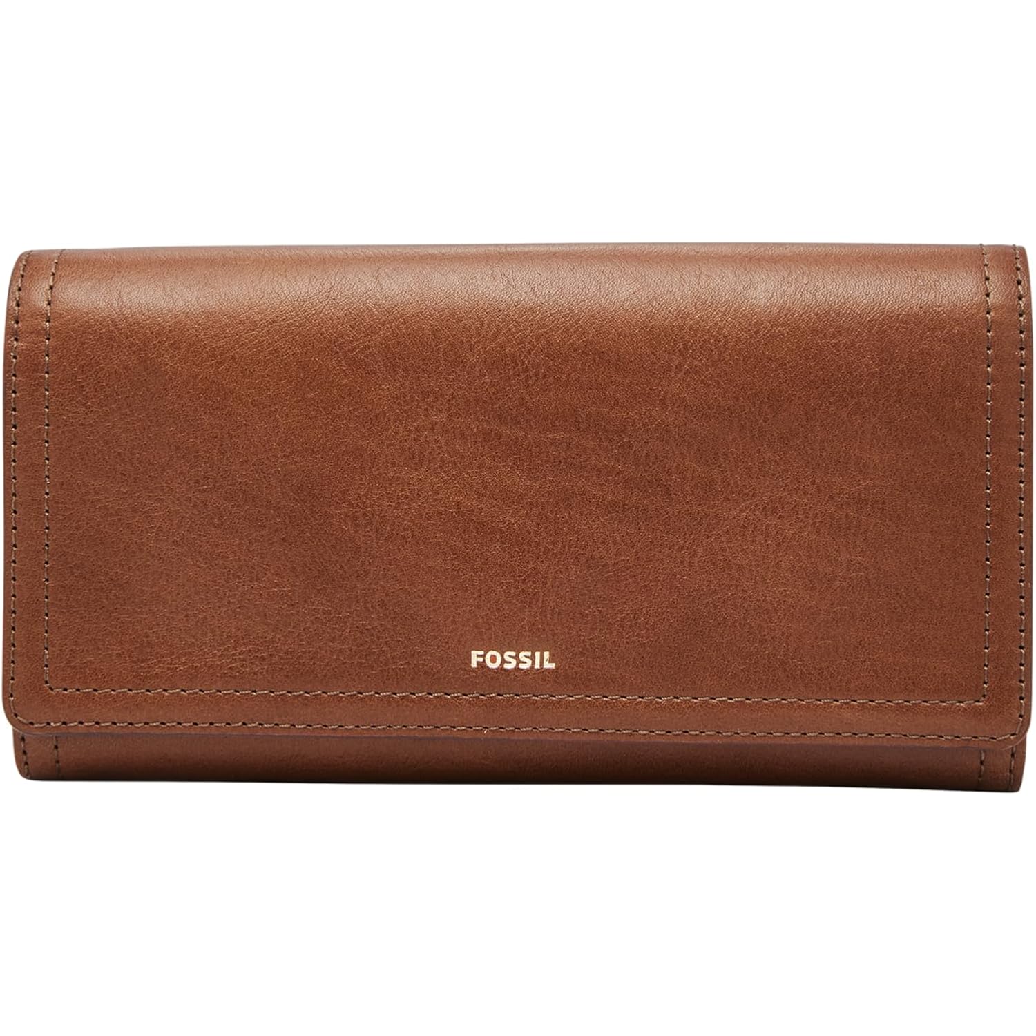 Fossil Women's Logan Leather Wallet RFID Blocking Flap Clutch Organizer