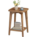 Vasagle Side Table, 2-Tier Small Square End Table, Nightstand | With Tapered Legs, Curved Transitions, Honey Brown, Maezo Collection, Ulet236K01