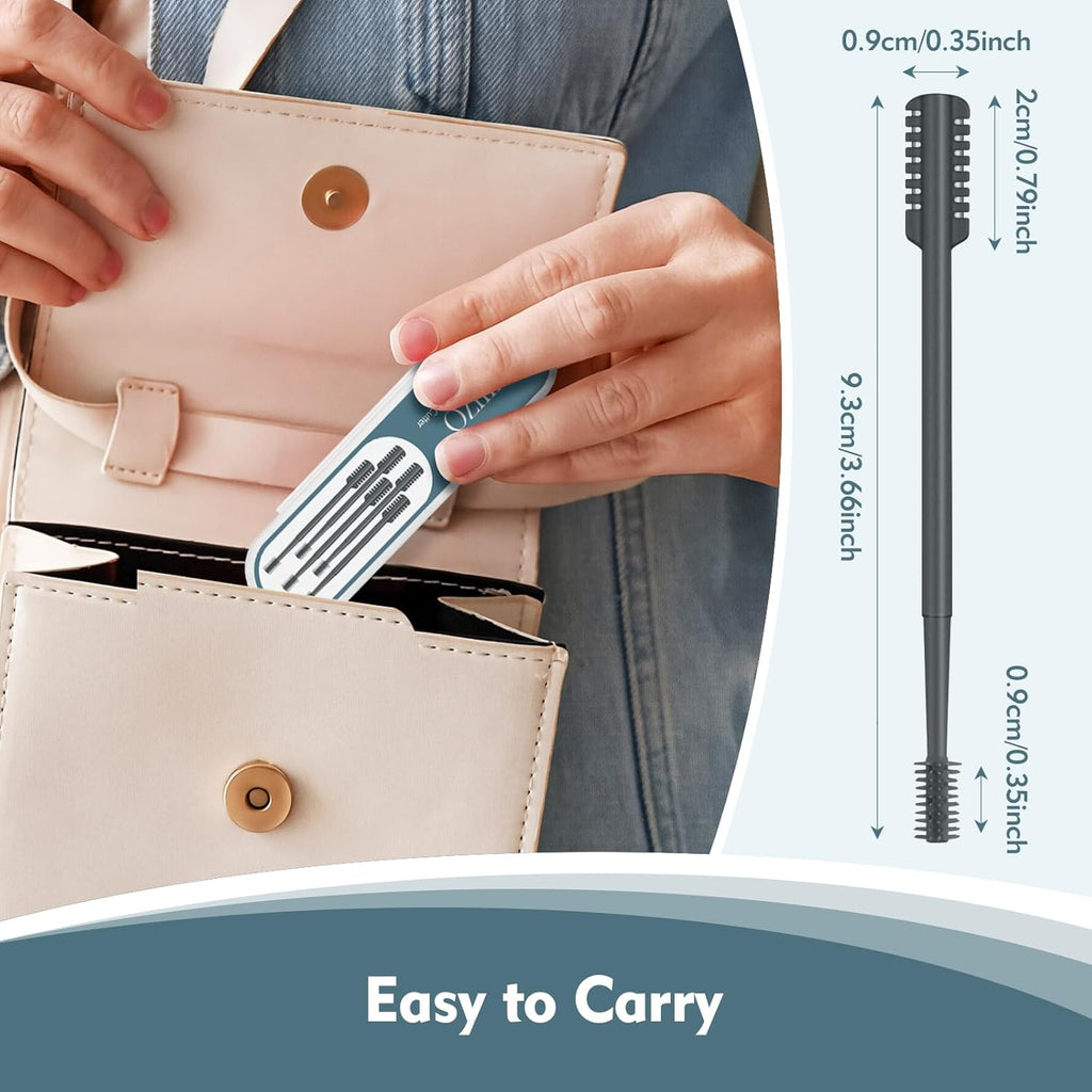 5PCS 2-in-1 Nasal Hair Cutter, Double-Sided Nose Hair Trimmer Upgrade, Manual Nose Trimmer Portable with Soft Cleaning Brush for Women and Men (Gray)
