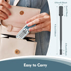 5PCS 2-in-1 Nasal Hair Cutter, Double-Sided Nose Hair Trimmer Upgrade, Manual Nose Trimmer Portable with Soft Cleaning Brush for Women and Men (Gray)
