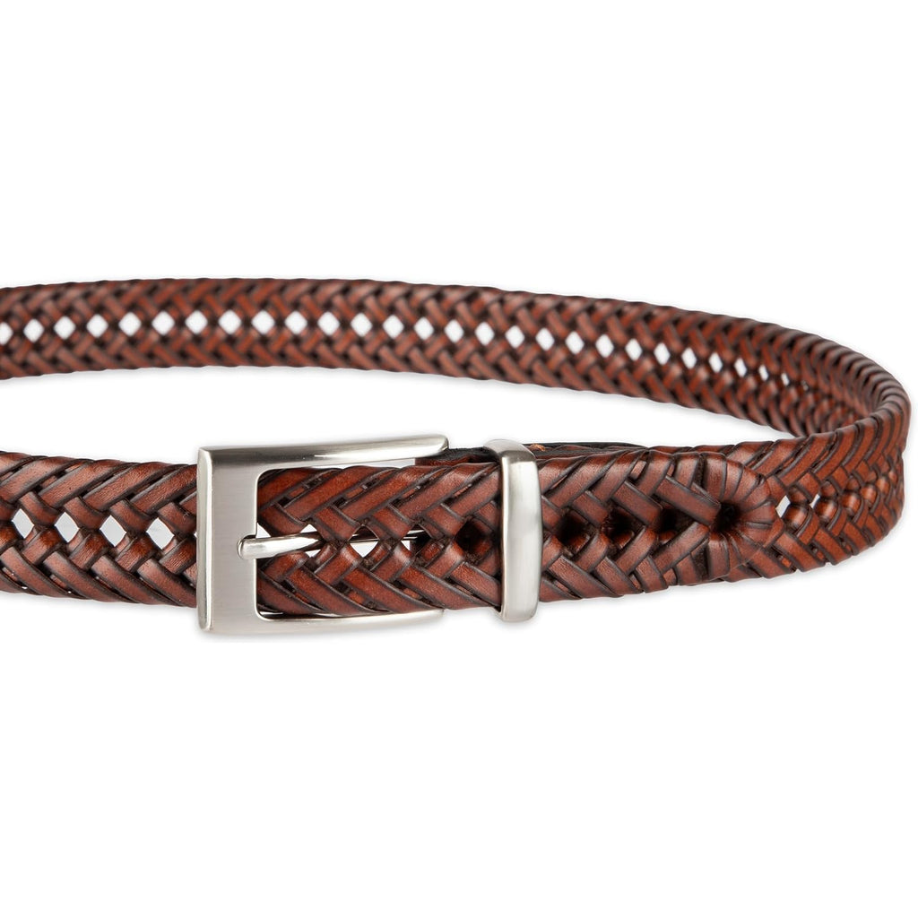 Dockers Men'S Braided Leather Belt, Fully Adjustable Casual Strap For Everyday Wear