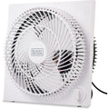 Black+Decker 9-Inch Frameless Box Fan, 3-Speed Settings, Bfb09W, White | Desk Fan With 3-Speed Settings, Quiet And Lightweight Portable For Home Office Or Garage, Self-Standing Frameless Design