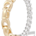 COACH Small Mixed Metal Hoop Earrings Two-Tone One Size