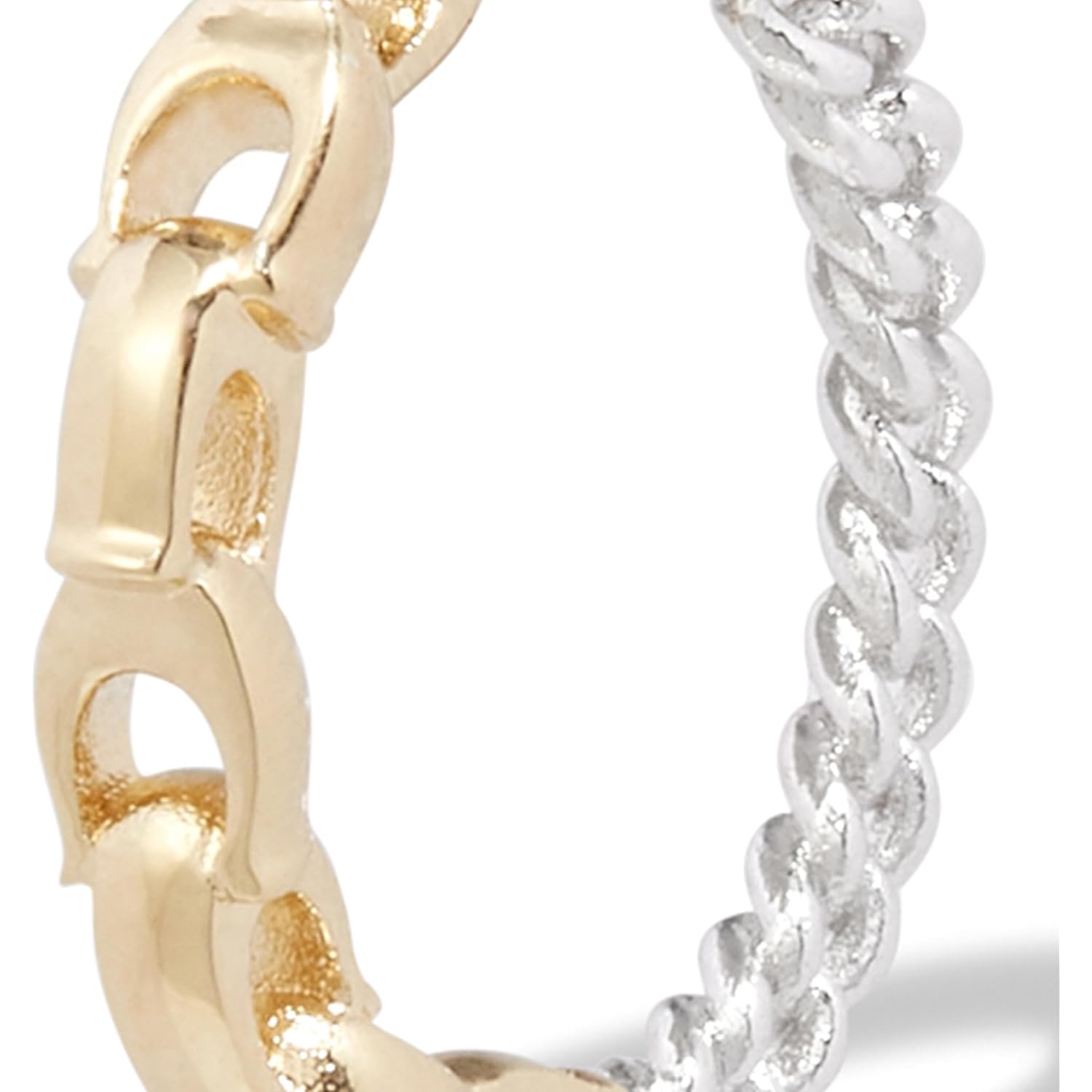 COACH Small Mixed Metal Hoop Earrings Two-Tone One Size
