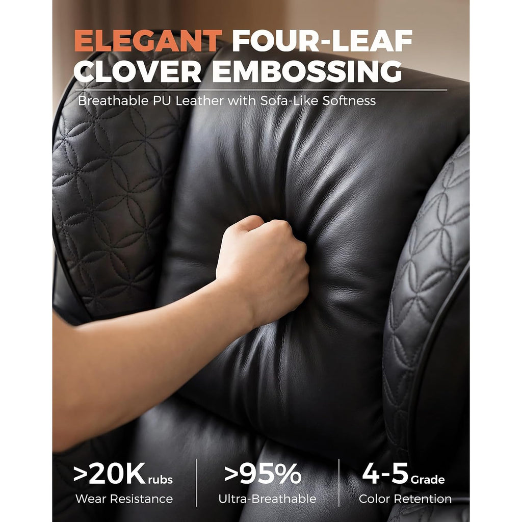 Gtplayer Big And Tall Office Chair Wide Ergonomic Gaming Chair With Deluxe Embossing Designed Leather With Foot Rest,150°Reclining Adjustable Soft Armrests Pocket Spring Back Support And Pillow