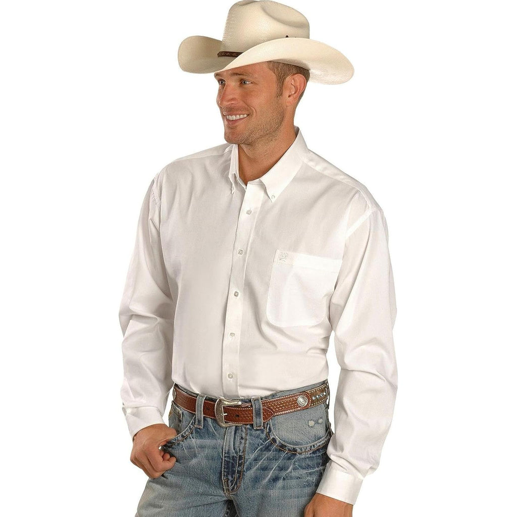 Cinch Men'S Classic Fit Long Sleeve Button One Open Pocket Solid Basic