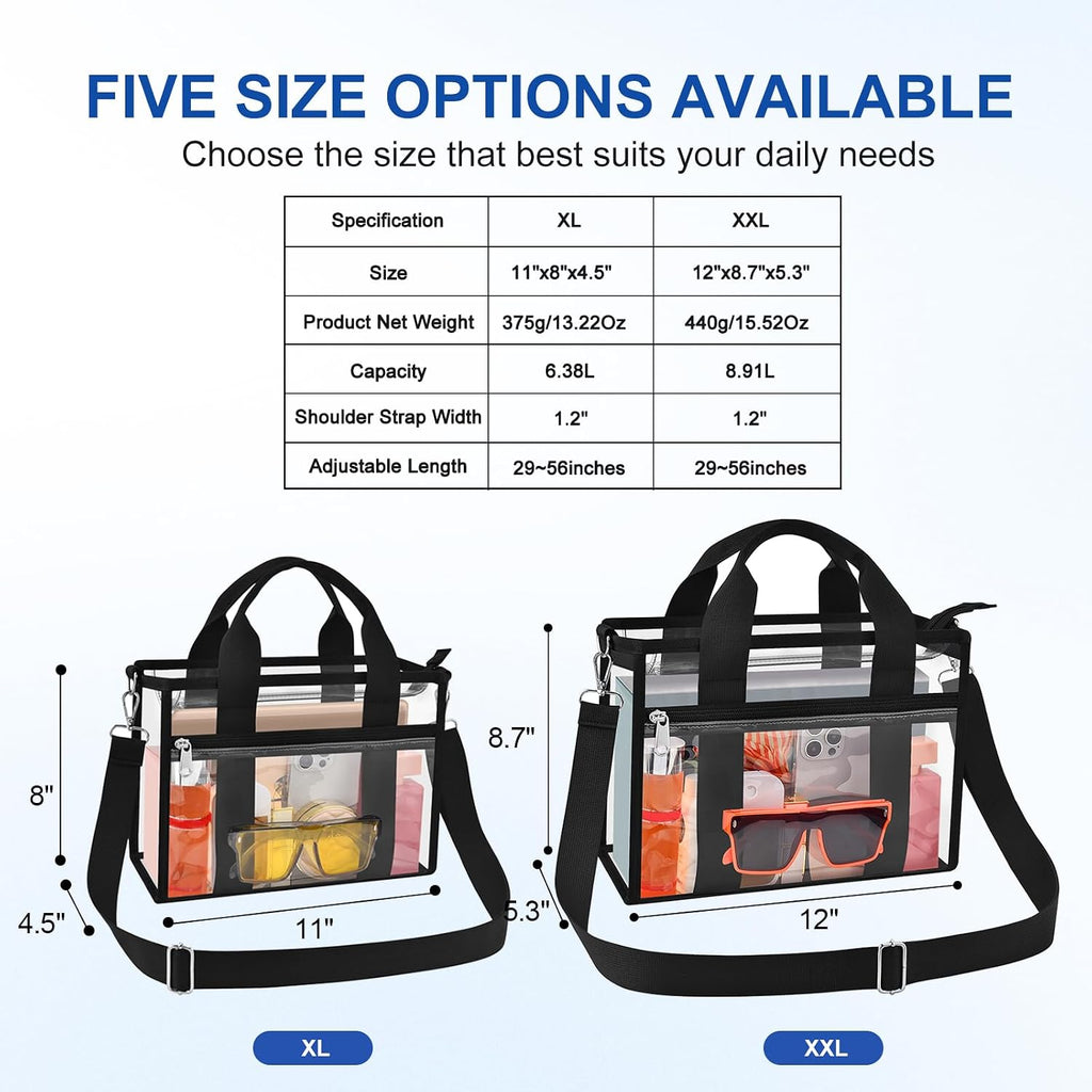 Clear Bag For Stadium Events Clear Sports Fan Messenger Bag Purse For Concert Festivel Outdoor Events