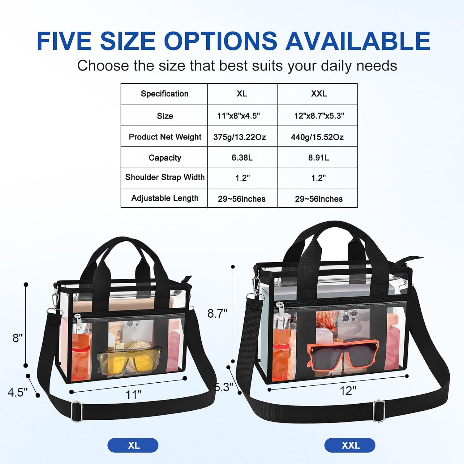 Clear Bag For Stadium Events Clear Sports Fan Messenger Bag Purse For Concert Festivel Outdoor Events