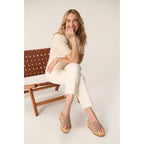 Project Cloud 100% Genuine Leather Wedge Platform Sandals Women Footwear - Memory Foam Insole And Non-Slip Platform Slides For Women - Lightweight Womens Sandals (Mila)