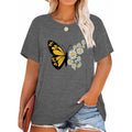 HDLTE Women Plus Size T Shirts Short Sleeve Casual Graphic Tee Tops A1 A-y01-grey