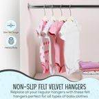 50 Premium Baby Velvet Hangers - 11.8" Non-Slip, Ultra-Slim Space-Saving Children Closet Hangers - 360° Swivel Hook, Strong & Durable Infant & Toddler Clothes Hangers For Wardrobe - Ivory