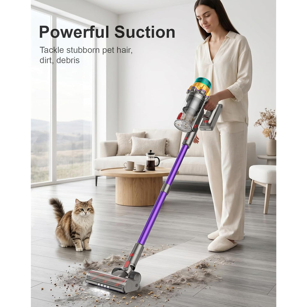 Cordless Vacuum Cleaner, 55Kpa 650W 70Mins Extra-Large Dust Cup Cordless Stick Vacuum, Rechargeable Vacuum Cleaner With Self-Standing, Vacuum Cleaners For Home, Hardwood Floor, Carpet, Pet Hair