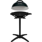 George Foreman Indoor/Outdoor Electric Patio Grill, Apartment Approved, 15-Serving, Removable Stand, Black