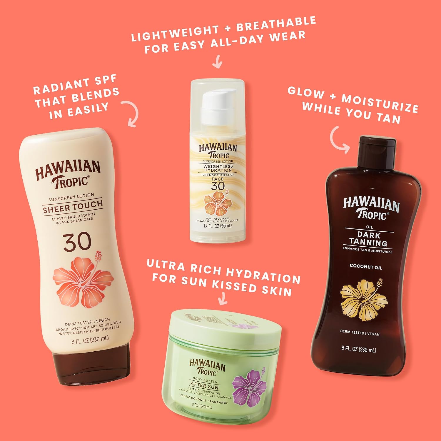 Hawaiian Tropic Sheer Touch Face Sunscreen Lotion Spf 60, 2.5 Fl Oz | Travel Size Sunscreen For Face, Sunblock Lotion, 2.5 Fl Oz