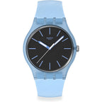 Swatch Unisex Casual Watch Blue Bio-Sourced Quartz Blue Moves