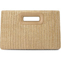 Beach Clutch Bag Straw Summer Clutch Purses for Women Handmade Woven Purse Detachable Gold Chain, Crossbody