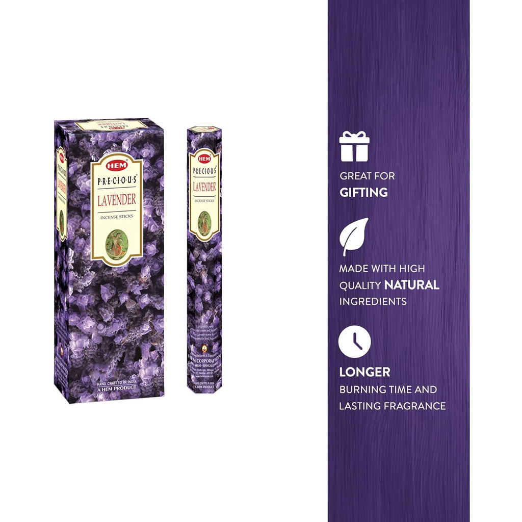 Hem Lavender Incense Sticks – Pack Of 120 | Hand-Rolled In India | Soothing Floral Aroma For Relaxation, Stress Relief, Meditation, Yoga, Prayer & Home Fragrance