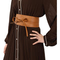 FASHIONGEN - Woman leatherette waisband Obi Belt, MICA