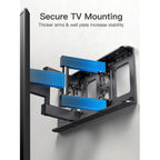 Pipishell TV Wall Mount for 26-74 inch LED LCD OLED 4K TVs up to 99lbs, Full Motion TV Mount Bracket Articulating Swivel Extension Tilting Leveling Max VESA 400x400mm, Fits 12/16 Inch Wood Studs