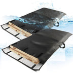 Table Leaf Storage Bag Padded 2 Pack, Waterproof Heavy Duty Dining Table Leaf Bag With Adjustable Closure, 51X 28In Extra Thick Flannel Backing Table Leaf Cover, Fit 48X24In Leaves, Black