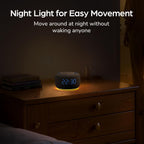 Buffbee Alarm Clock With Bluetooth Speaker & Fm Radio For Bedside – Gradual Wake-Up Sounds, Fully Dimmable Display & Ambient Night Light, Plug-In Digital Clock For Bedroom