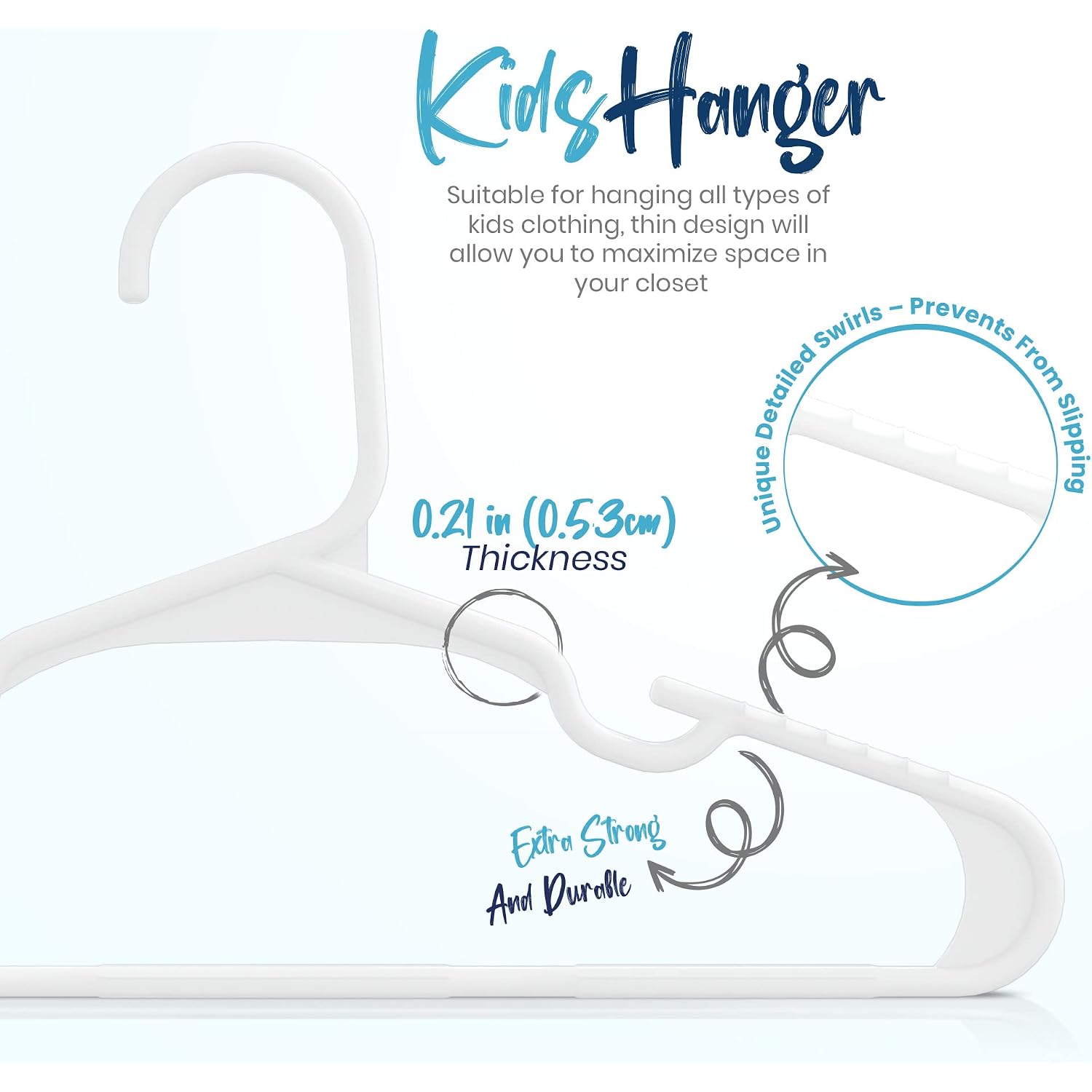 Utopia Home Kids Hangers 60 Pack – 11.5 Inch Baby Closet Hangers White | Plastic Baby Hangers | Fits Children'S & Infant Clothes | Gentle On Delicate Garments