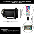 Save The Girls Cell Phone Purse - Touch Screen Women’S Crossbody Bag - Clutch Purses For Women (Bella)