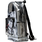 Nike 3 Brand Clear Backpack - Black - One Size (23L) | See Through School Bookbag For Boys, Girls, Men, Women. Zip Main Compartment, Side Mesh Bottle Pocket, Padded Shoulder Straps