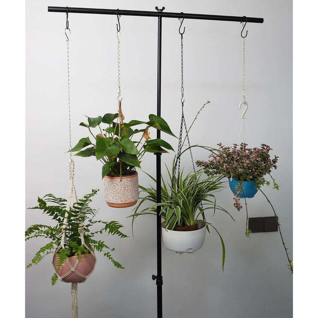 Chain For Hanging Plants,11 Inch Black Hanging Chain, Small Hanging Basket Chain Kits With Hooks For Bird Feeder Hanging Basket Extender Porch Wind Chime (Black, 11 Inch-6Pcs)