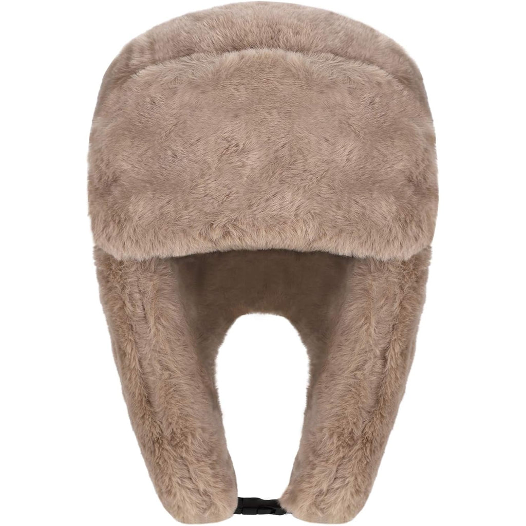 Adults Winter Cozy Plush Ushanka Russian Hat Windproof Full Hood Earflap Hat Warm Cold Proof Ski Hunting Cycling Trapper Hats
