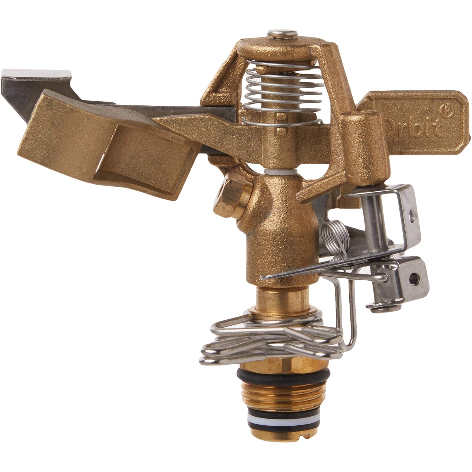 Orbit 55032 1/2" Brs Sprinkler Head, Connection, Silver And Gold
