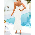 Zesica Women'S Summer Floral Spaghtti Straps Midi Dress 2026 Bodycon Sleeveless Square Neck Casual Beach Long Dresses