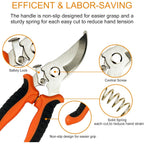 Pruning Shears, 4 Pack Garden Shears With Gardening Gloves, Clippers Handheld, Stainless Steel Garden Snips, Lengnoyp Pruners For Gardening
